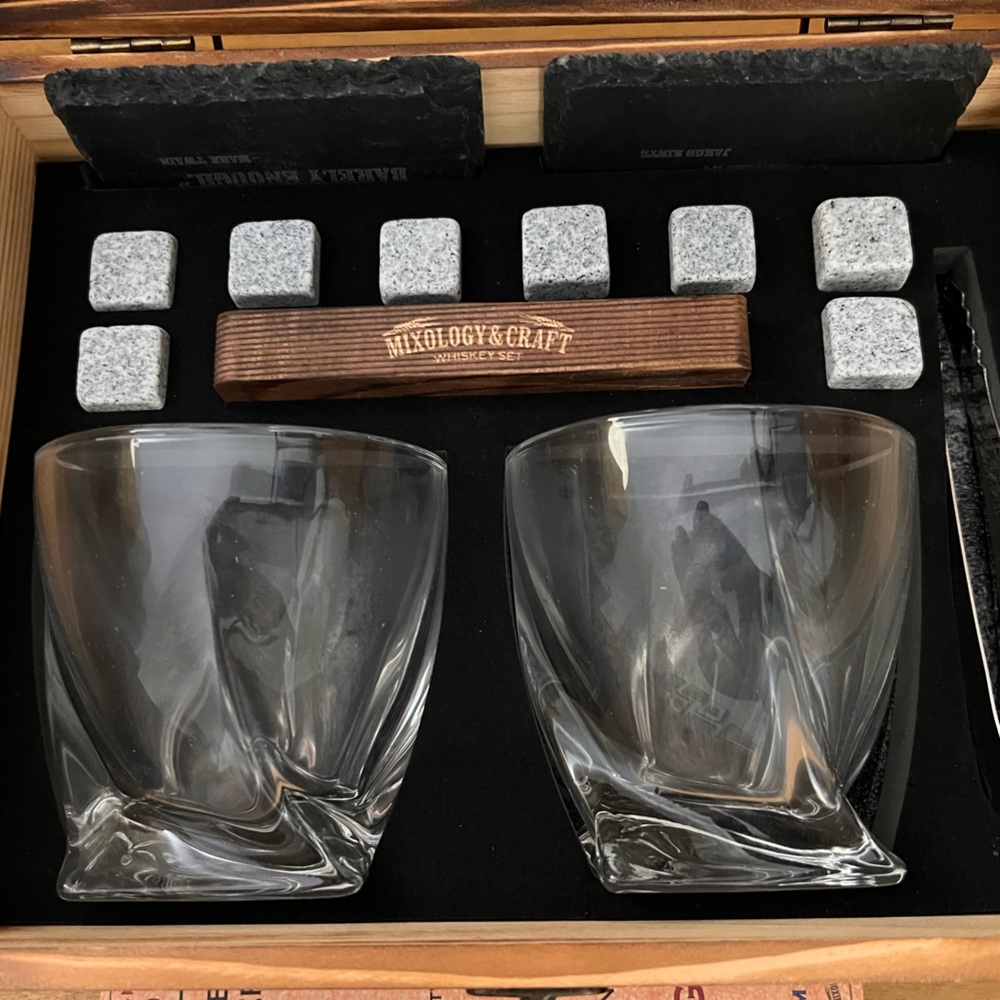 Mixology & Craft Whiskey Set Wooden Box